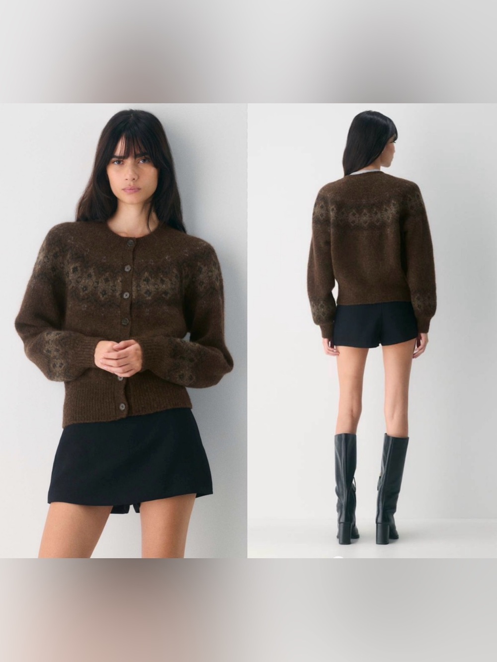 Wilfred Merino wool Fair Isle Chorus Cardigan Sz XXS